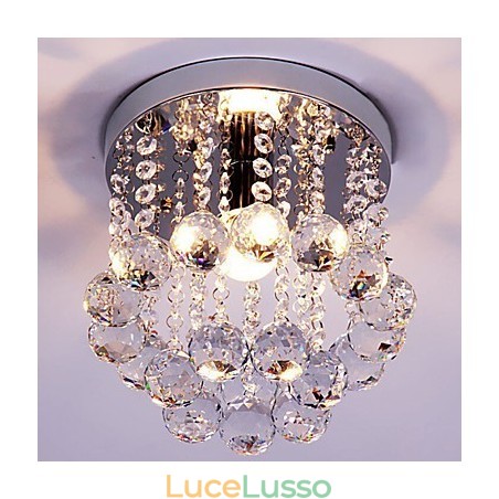 Lampadario moderno in stile mini in cristallo K9 a filo Lampadario moderno in stile mini in cristallo K9 a filo