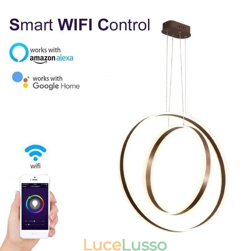 Lampada a sospensione nordica Lampada a sospensione a forma di anello in acrilico