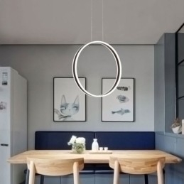 Lampada a sospensione nordica Lampada a sospensione a forma di anello in acrilico