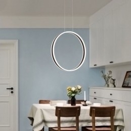 Lampada a sospensione nordica Lampada a sospensione a forma di anello in acrilico