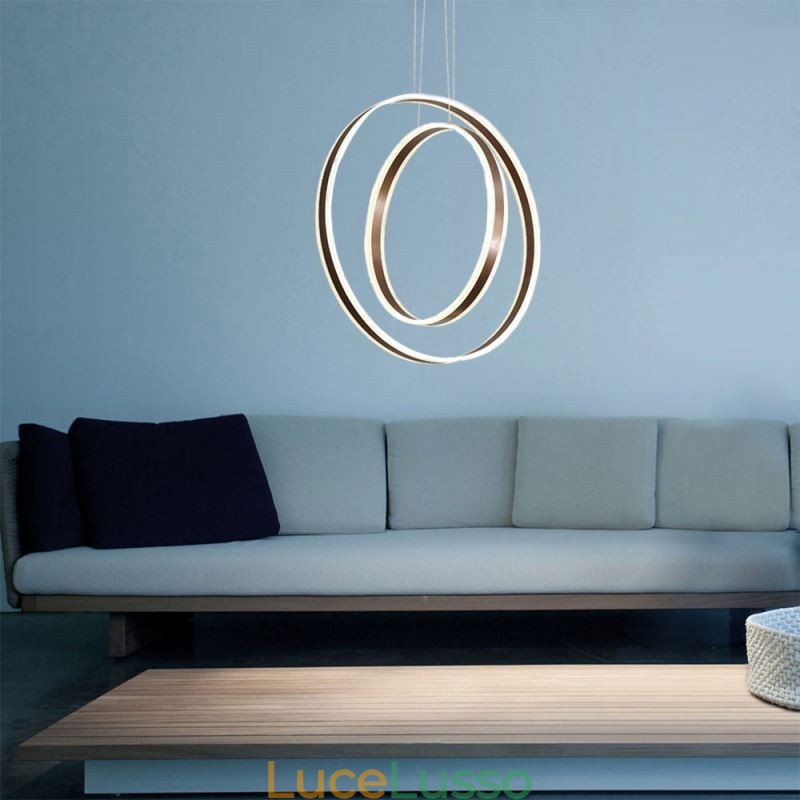 Lampada a sospensione nordica Lampada a sospensione a forma di anello in acrilico