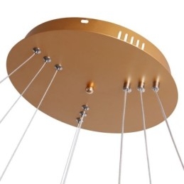 Lampada a sospensione moderna in acrilico con 3 anelli, 80+60+40cm