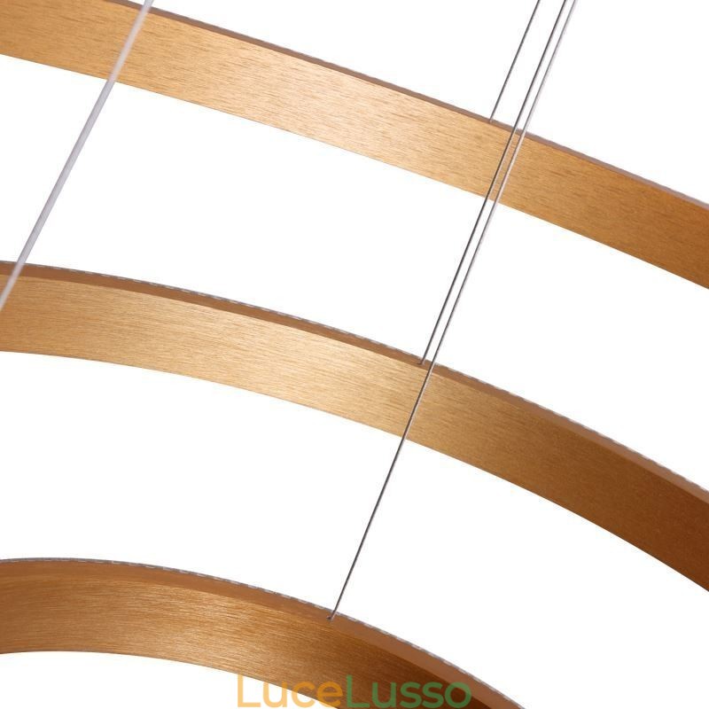 Lampada a sospensione moderna in acrilico con 3 anelli, 80+60+40cm