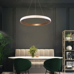 Lampada a sospensione ad anello, lampadario minimalista in acrilico