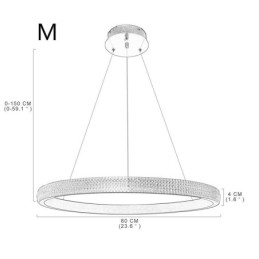 Lampada a sospensione ad anello, lampadario minimalista in acrilico