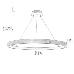 Lampada a sospensione ad anello, lampadario minimalista in acrilico