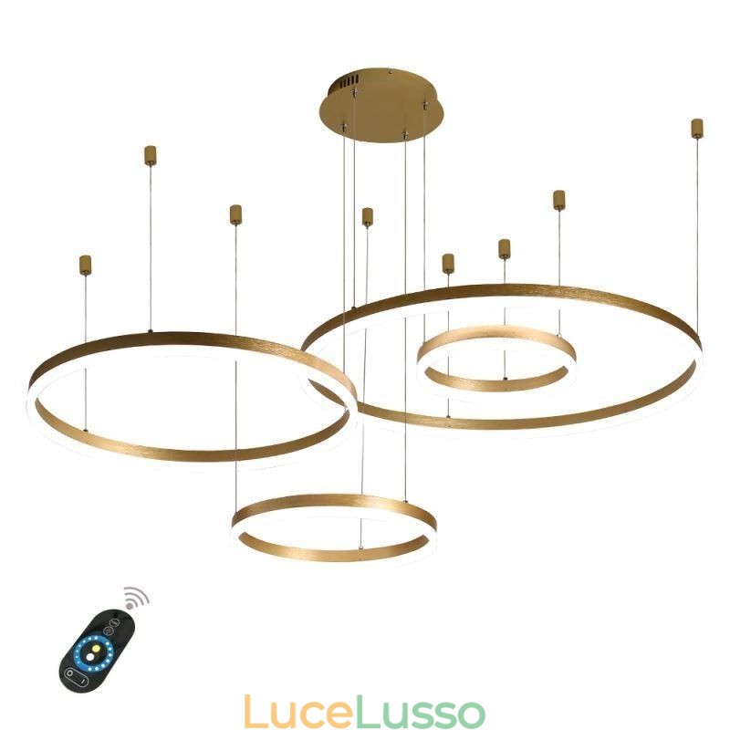 Lampada a sospensione postmoderna Lampada a sospensione a forma di anello in acrilico