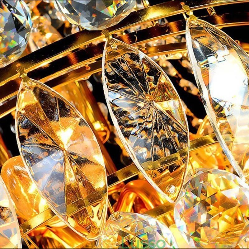 Lampadario di cristallo europeo a sospensione lunga