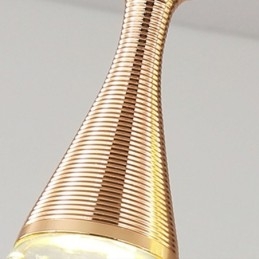 Lampada a sospensione a forma di lacrima in vetro seminato