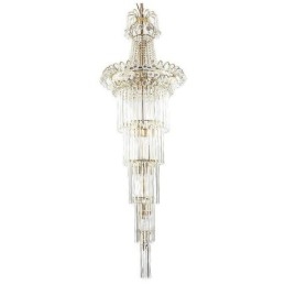 Elegante lampadario di cristallo a sospensione lunga