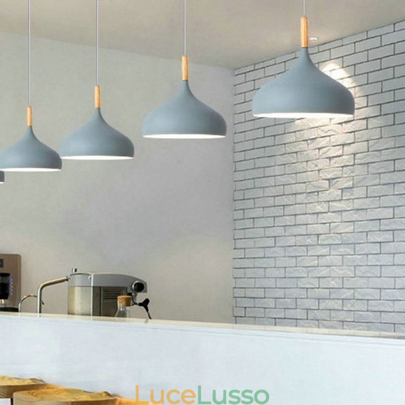Lampada a sospensione moderna in alluminio Macaron Lampada regolabile per la casa