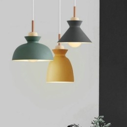 Lampada a sospensione Nordic Metal Dome Macaron Colors Lampada Luce