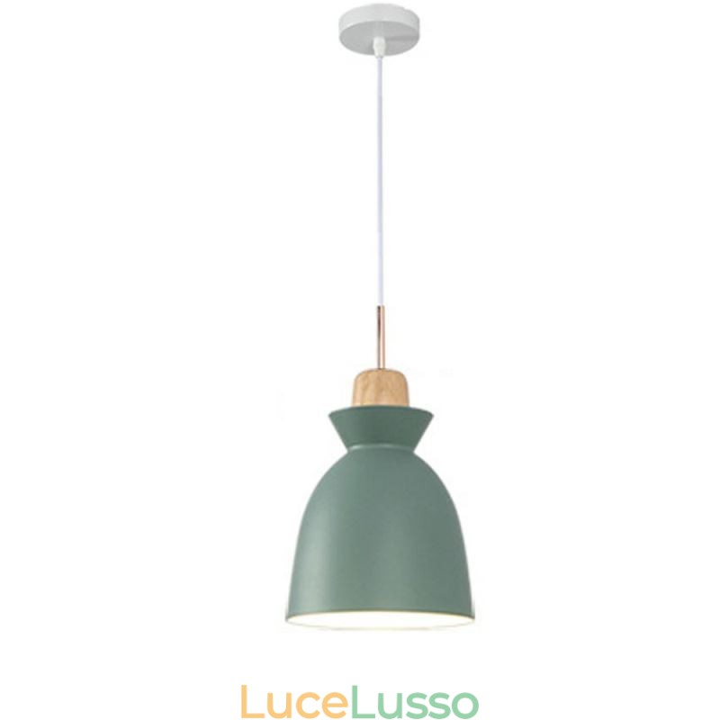 Lampada a sospensione Nordic Metal Dome Macaron Colors Lampada Luce