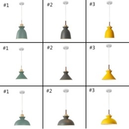 Lampada a sospensione Nordic Metal Dome Macaron Colors Lampada Luce