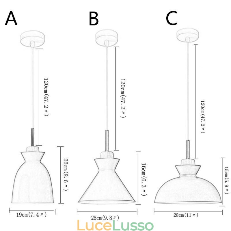 Lampada a sospensione Nordic Metal Dome Macaron Colors Lampada Luce