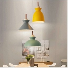 Lampada a sospensione Nordic Metal Dome Macaron Colors Lampada Luce