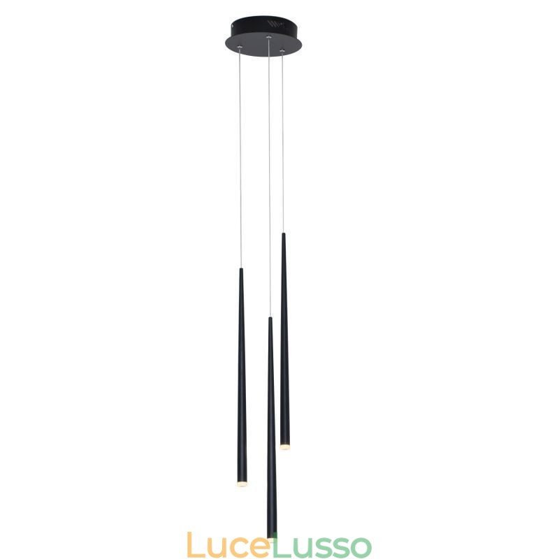 Lampada a sospensione moderna e semplice a forma di cilindro, illuminazione a pioggia di meteoriti