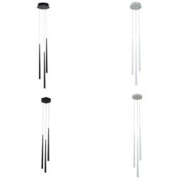 Lampada a sospensione moderna e semplice a forma di cilindro, illuminazione a pioggia di meteoriti