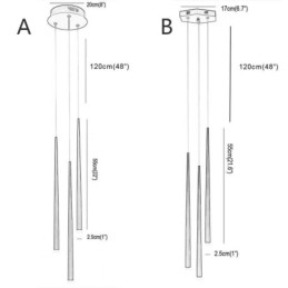 Lampada a sospensione moderna e semplice a forma di cilindro, illuminazione a pioggia di meteoriti