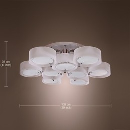 Lampadario moderno contemporaneo in metallo cromato a filo