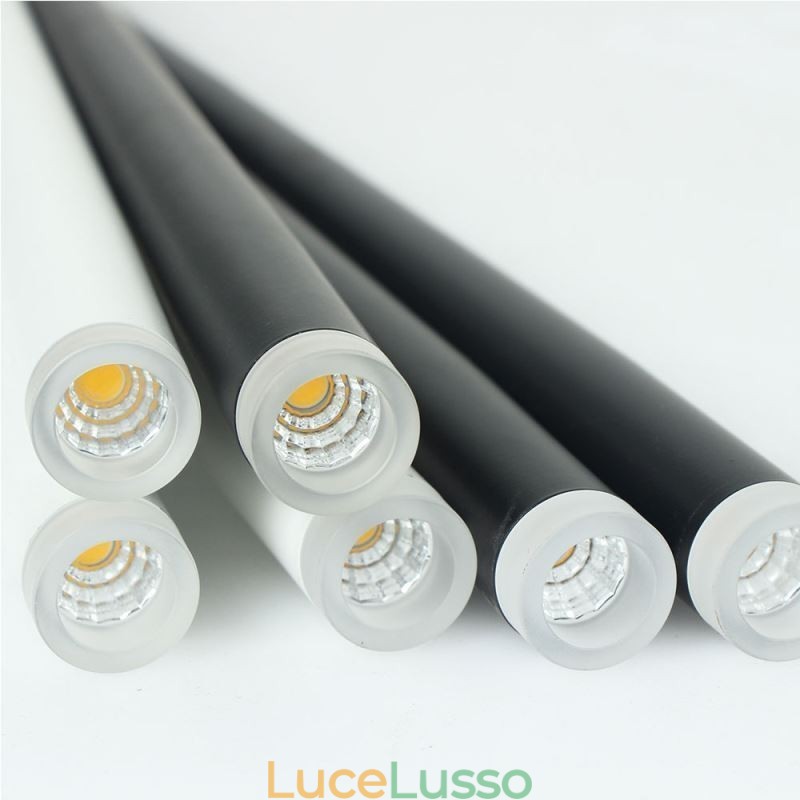 Lampada a sospensione moderna e semplice a forma di cilindro, illuminazione a pioggia di meteoriti