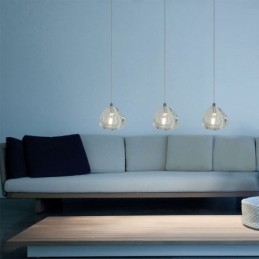 Lampadario moderno in cristallo con luce a sospensione, lampada per illuminazione domestica