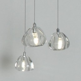 Lampadario moderno in cristallo con luce a sospensione, lampada per illuminazione domestica