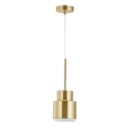 Lampada a sospensione in vetro postmoderno Lampada a cilindro dorato Luce di illuminazione brillante