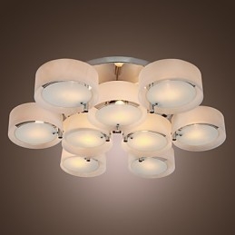 Lampadario moderno contemporaneo in metallo cromato a filo