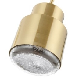 Lampada a sospensione in vetro postmoderno Lampada a cilindro dorato Luce di illuminazione brillante