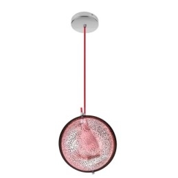 Lampada a sospensione moderna in oro rosa con paralume in vetro semicircolare, luce decorativa da caffè