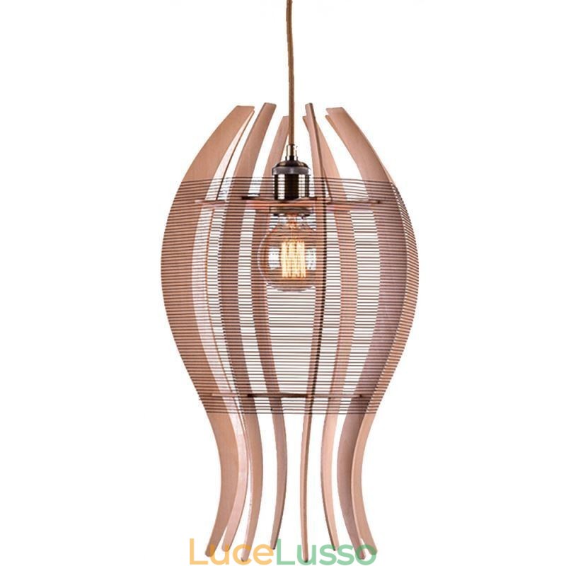 Lampada a sospensione fai da te a forma di pesce in legno nordico