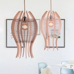 Lampada a sospensione fai da te a forma di pesce in legno nordico