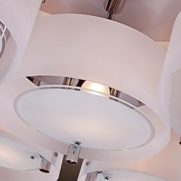 Lampadario moderno contemporaneo in metallo cromato a filo