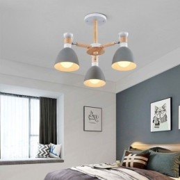 Lampada a sospensione in legno creativo con macaron nordico