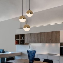 Lampada a sospensione a grappolo di sfere nordiche, moderna, creativa, forma rotonda, illuminazione