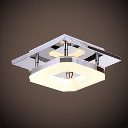 Plafoniera in acrilico a 1 luce moderna in acrilico galvanizzato in acciaio inossidabile