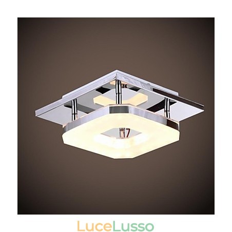 Plafoniera in acrilico a 1 luce moderna in acrilico galvanizzato in acciaio inossidabile Plafoniera in acrilico a 1 luce moderna in acrilico galvanizzato in acciaio inossidabile