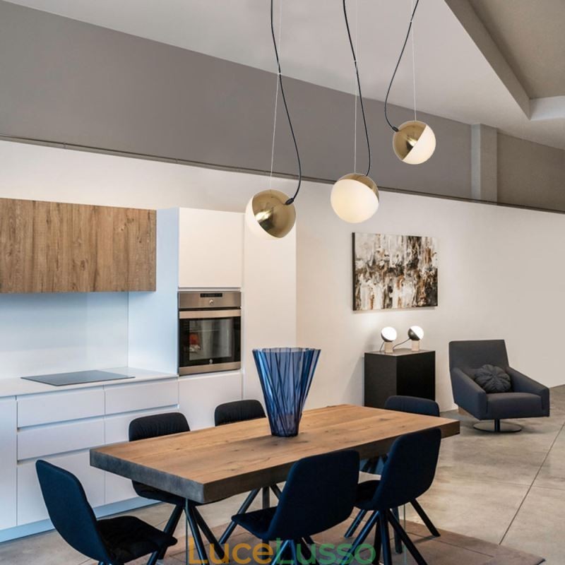 Lampada a sospensione a grappolo di sfere nordiche, moderna, creativa, forma rotonda, illuminazione