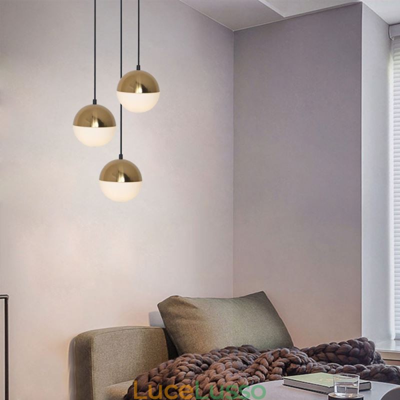 Lampada a sospensione a grappolo di sfere nordiche, moderna, creativa, forma rotonda, illuminazione