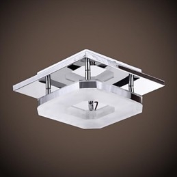 Plafoniera in acrilico a 1 luce moderna in acrilico galvanizzato in acciaio inossidabile