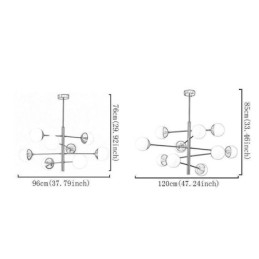 Lampada a sospensione contemporanea Magic Bean Sputnik Chandelier Lamp