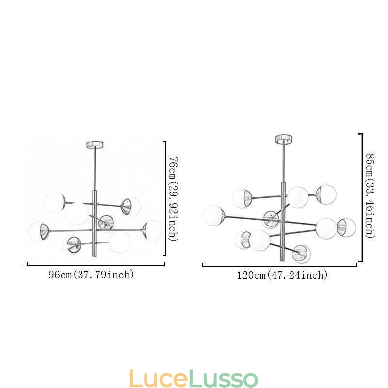 Lampada a sospensione contemporanea Magic Bean Sputnik Chandelier Lamp