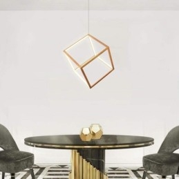 Lampada a sospensione postmoderna Lampada a sospensione geometrica in oro