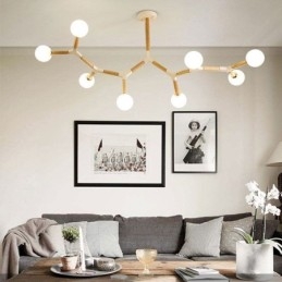 Lampada a sospensione Nordic Magic Bean Illuminazione creativa in legno