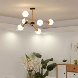 Lampada a sospensione Nordic Magic Bean Lampada creativa in legno