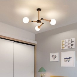 Lampada a sospensione Nordic Magic Bean Lampada creativa in legno