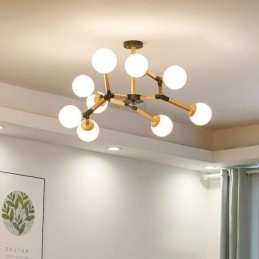 Lampada a sospensione Nordic Magic Bean Lampada creativa in legno