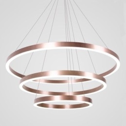 Lampada a sospensione Disegno Artigianato 3 Anelli Lampada 80+60+40cm