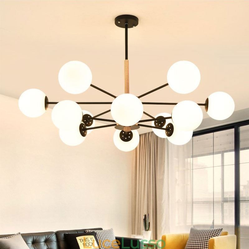 Lampada a sospensione Magic Bean Lampada creativa in legno nordico